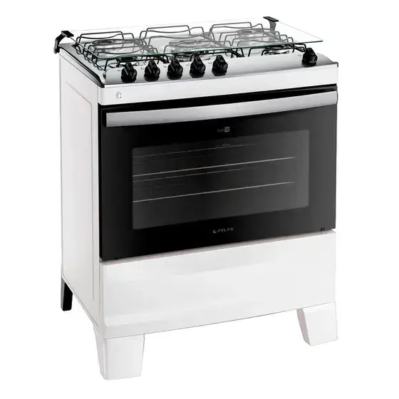 Fogão Agile Up 5 Bocas Automático Mesa de Inox Tripla Chama