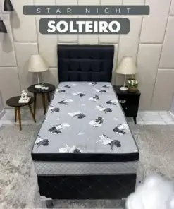 Cama Box Unibox Solteiro de Molas Bonnel Star Nigth
