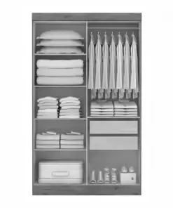 Alternative view of Guarda Roupa de Solteiro ouro 4 Portas MDF