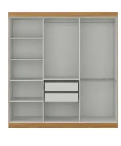 Alternative view of Guarda roupa Casal com Espelho 6 Portas 2 Gavetas paris