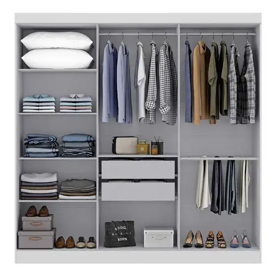 Guarda-roupa Casal 6 Portas 2 Gavetas ouro - Imagem 2