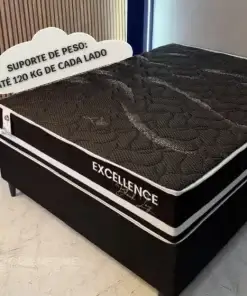 Alternative view of conjunto Cama Casal Black Ley Colchoes Excellence