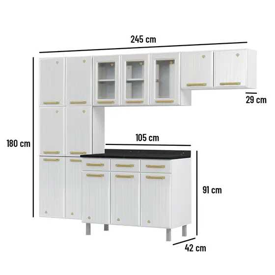 Cozinha de Aço Completa Telasul Diamante 4Pçs 3VD - Imagem 3