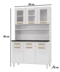 Alternative view of Armário de Cozinha de Aço Kit Triplo Ágata Telasul