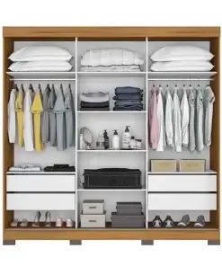 Alternative view of Guarda Roupa Casal 3 Portas 4 Gavetas com Espelhos