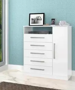 Cômoda 5 Gavetas Com Sapateira Vicenza
