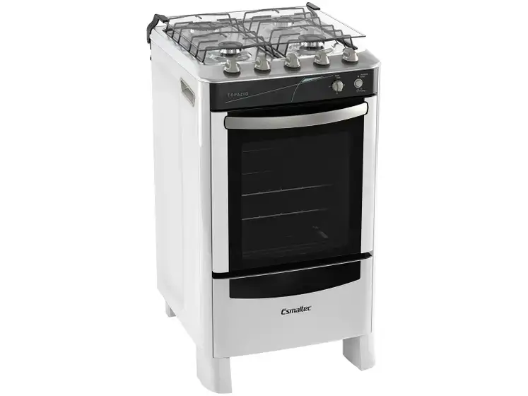 Fogão 4 Bocas Esmaltec Branco Topázio