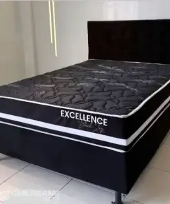 conjunto Cama Casal Black Ley Colchoes Excellence