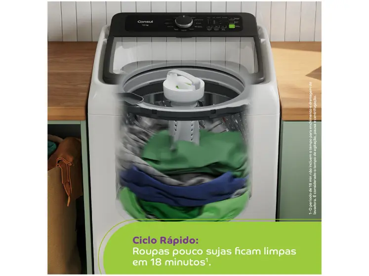 Lavadora de Roupas Consul 13kg Cesto Inox - Imagem 3