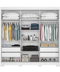 Alternative view of Guarda-Roupa NT 5020 Branco 3 Portas e 4 Gavetas