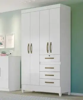 Guarda Roupa Sobral 4 Portas 4 Gavetas