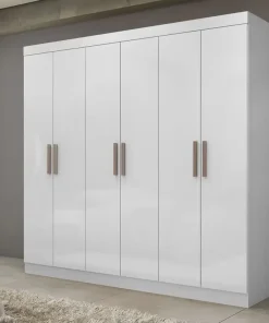 Roupeiro Ouro com 6 Portas e 2 Gavetas