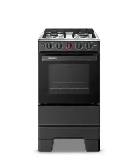 Alternative view of Fogão 4 Bocas Automático Ideal Super Preto Mesa Inox