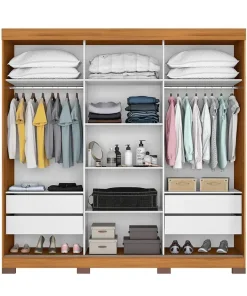 Alternative view of Guarda-Roupa Casal NT5020 3 Portas, 4 Gavetas e Espelho