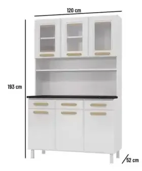 Alternative view of Armário de Cozinha de Aço Kit Triplo Ágata Telasul