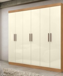 Roupeiro Ouro com 6 Portas e 2 Gavetas