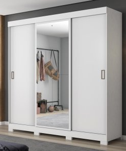 Guarda-Roupa NT 5020 Branco 3 Portas e 4 Gavetas