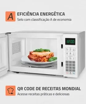 Alternative view of Micro-ondas Mondial MO-01-21-W Branco 21 Litros 1200w