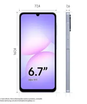 Smartphone Samsung A07 128GB Violeta 4GB RAM - Imagem 3