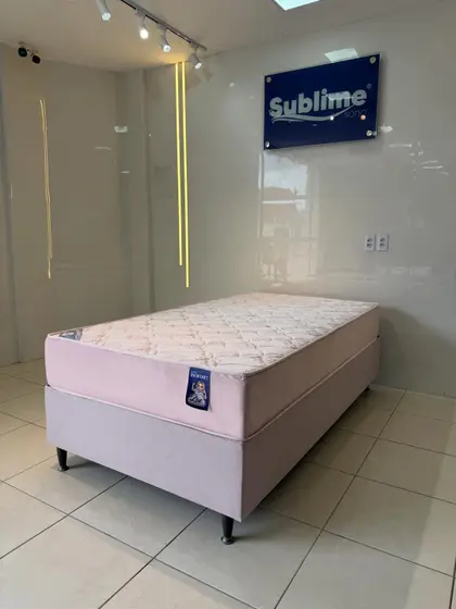 Cama Solteiro com colchão Ouro Luxo Ley Colchões